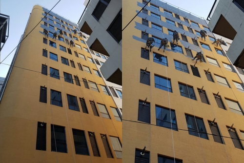 고층빌딩 외벽도색작업 관련사진